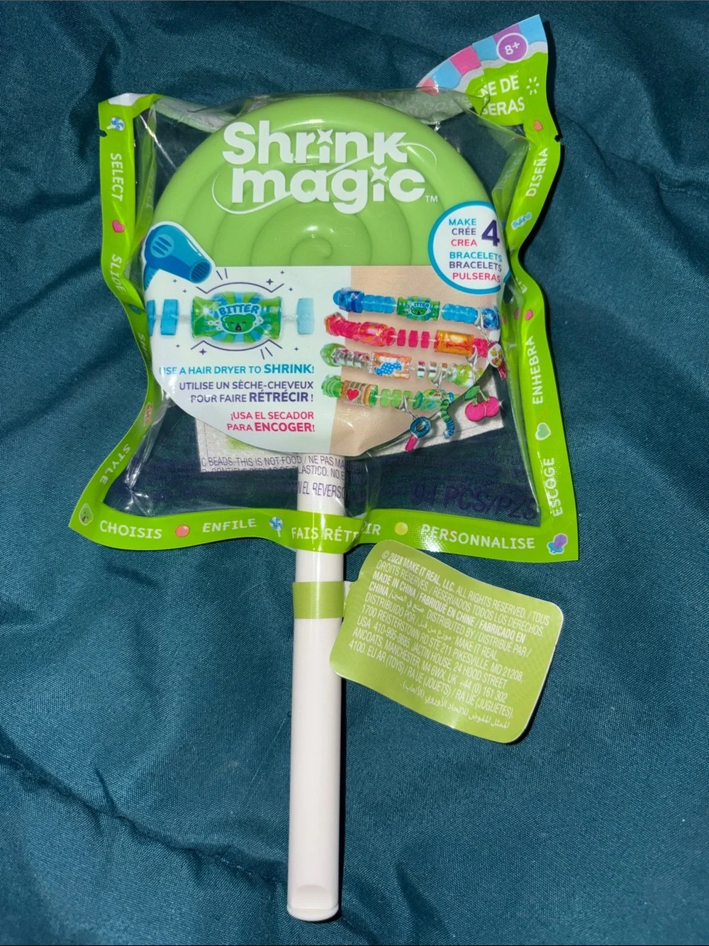 Make It Real Shrink Magic DIY Bracelet Kit- Green